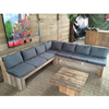 Steigerhouten luxe loungeset met kussens