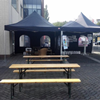 Pagodetent zwart vouw 4x4 mtr.