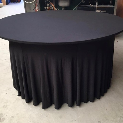 tafelrok t.b.v. tafel 150cm rond zwart