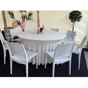 Tafelhoes/ rok t.b.v. dinertafel 150 cm. (ecru)